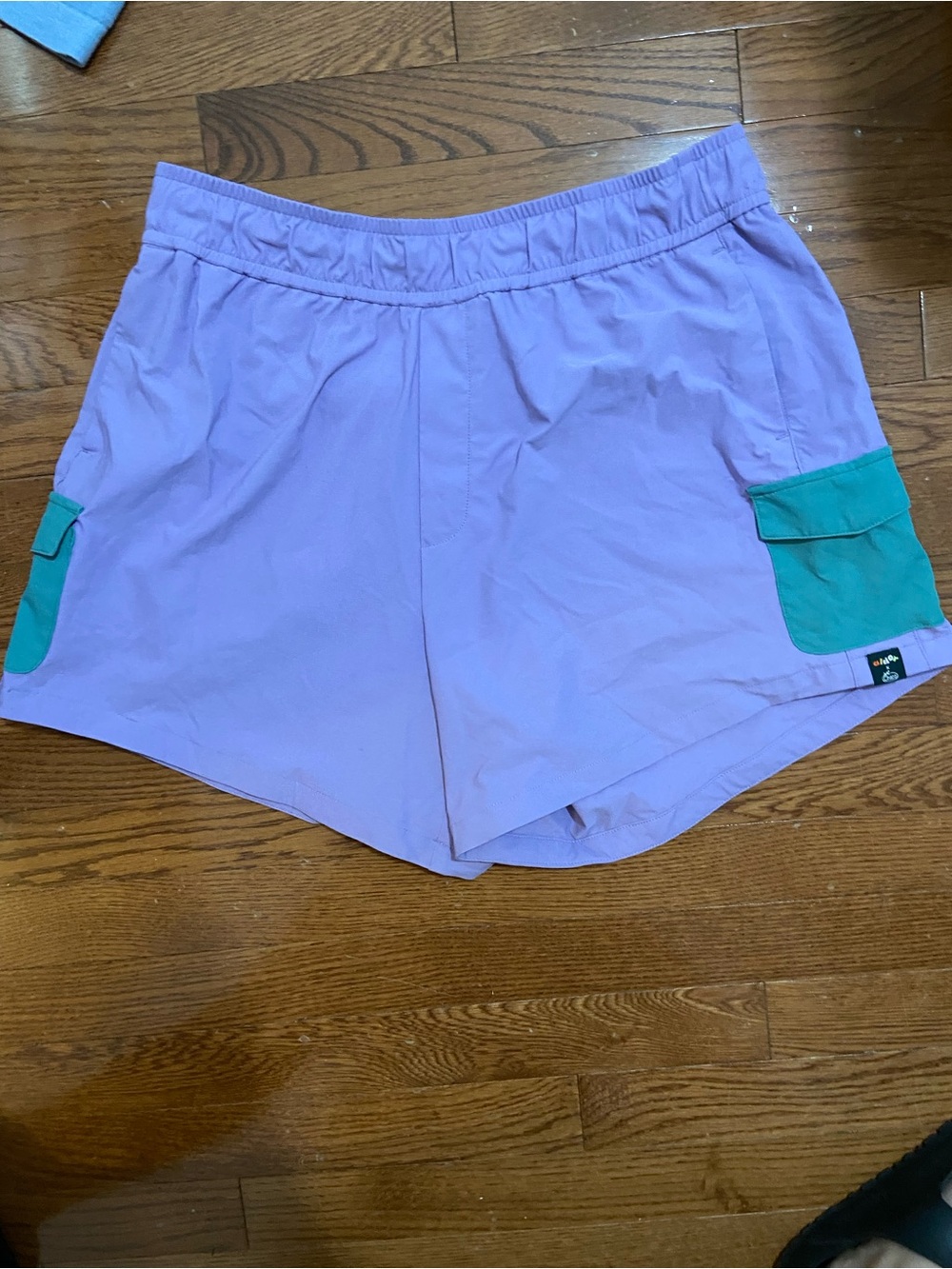 Alder x Chaco Lavender Athletic Shorts with Teal Pocket